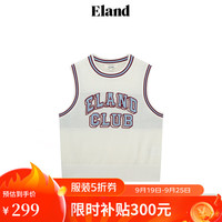 ELAND衣恋马夹女含绵羊毛字母LOGO短袖针织衫毛衣2024夏季 象牙白/白色(39)Ivory M/165