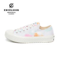 EXCELSIOR 韩国饼干鞋 BOLT TIE DYE 百搭休闲女士印花厚底帆布鞋