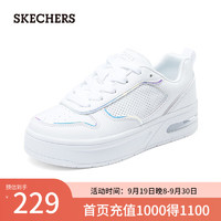 斯凯奇（Skechers）缓震板鞋休闲运动鞋子310211L 白色/WHT 33码