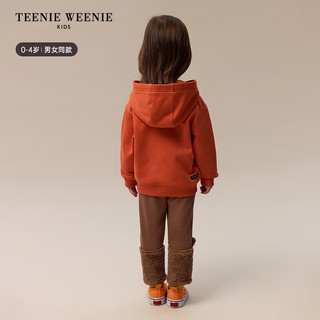 Teenie Weenie Kids小熊童装24秋新男女宝索罗那加绒连帽卫衣外套 藏青色 120cm