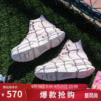 CONVERSE 匡威 高帮帆布鞋 Run Star Legacy厚底鞋运动休闲女鞋子 A10409 37