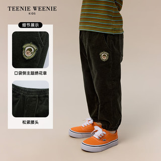 Teenie Weenie Kids小熊童装24秋冬新款男女宝时尚百搭灯芯绒长裤