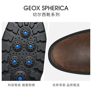 GEOX杰欧适男鞋2024秋季舒适切尔西靴SPHERICA EC7 U46FRA 咖啡色C6009（单里） 42