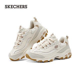 斯凯奇（Skechers）2024年秋季女士轻质吸震高透气150244 乳白色/棕色/OWBR 35.5