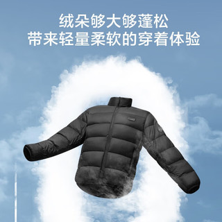 京东京造 羽绒服面包服撞色连帽情侣装冬外套 浅蓝