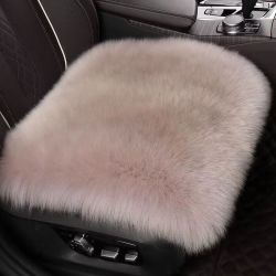 登进羊毛坐垫汽车座垫冬季毛绒保暖羊绒皮毛一体羊皮大众朗逸豆沙色