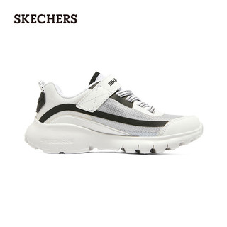 斯凯奇（Skechers）运动鞋子休闲网布透气舒适百搭时尚403778L 白色/黑色/WBK 33.5码