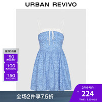 UR2024秋季新款女装小清新度假风碎花吊带连衣裙UYU740024