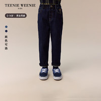 Teenie Weenie Kids小熊童装24秋冬男女童时尚百搭刺绣牛仔裤 牛仔色 110cm