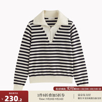 茵曼（INAN）简约纯色拉链V领毛衣女2024秋季新款时尚宽松慵懒百搭上衣