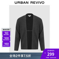 UR2024秋冬男装都市风慵懒感纯色软糯针织开衫UMU940024 深灰 M