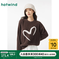 热风 hotwind24年冬季新款女士爱心提花针织衫 02