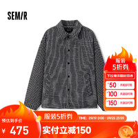 森马（Semir）夹克男2024冬季牛仔外套肌理雪尼尔教练服潮酷 原色牛仔98101 185/100A/XXL