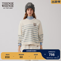 Teenie Weenie【绵羊毛】小熊女装毛衣保暖2024冬季新款女毛衫圆领