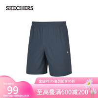 斯凯奇（Skechers）2024男子吸湿速干凉感短裤休闲舒适跑步运动裤P224M053 影子灰/0167 L