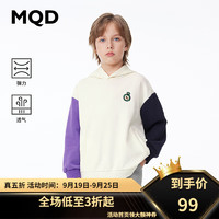 MQD 马骑顿 童装男大童鸳鸯袖拼接连帽卫衣索罗娜户外印花图案