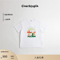 COACHTOPIA 蔻驰之城蘑菇艺术印花经典圆领短袖T恤 白色 混合色 M