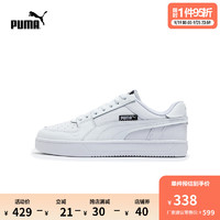 PUMA 彪马 官方男女低帮经典复古百搭透气轻便休闲运动板鞋CAVEN392332 白-白-黑色-03 37.5