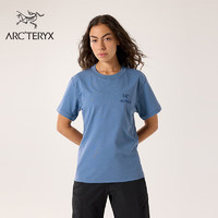 ARC'TERYX 始祖鸟 ARC’TERYX始祖鸟 ENVOY EMBLEM SS T-SHIRT 透气 女子 棉质短袖T恤 Stone Wash/琢石蓝 M