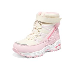 SKECHERS 斯凯奇 女中大童|女童鞋秋冬季雪地靴休闲鞋时尚潮流搭扣高帮