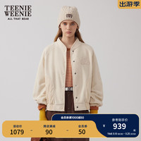 Teenie Weenie小熊女装开衫卫衣2024冬季美式休闲夹克上衣外套 浅卡其色 160/S