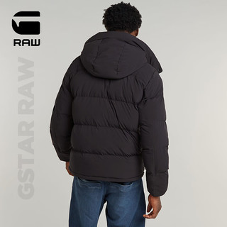 G-STAR RAW24冬季G-Whistler棉服可脱卸帽防泼水男休闲时尚外套D25345 深黑 S