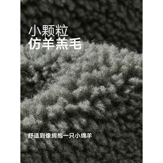 GXG男装 连帽户外仿羊羔毛夹克男加厚保暖棉服通勤外套24冬季 军绿 165/S