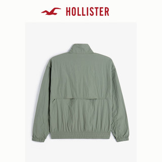 HOLLISTER24秋季轻便百搭拉链宽松夹克外套男 KI332-4058 橄榄绿 S (175/92A)