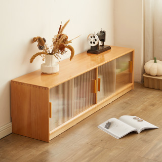 盼居 实木飘窗柜地柜阳台柜矮柜带门矮柜长条柜储物柜书柜可坐榉木