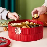 曼达尼 瓜子结婚果盘客厅茶几2022新款家用糖果盒订婚零食收纳干果盘坚果