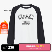 little MO&Co.5A抑菌 little moco童装24秋男女童亲子装插肩袖纯棉长袖t恤 本白色 150/72
