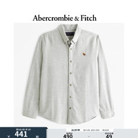 Abercrombie & Fitch 男装 经典小麋鹿通勤人字纹长袖衬衫 KI125-4326