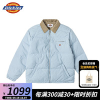 dickies前胸拉链口袋小logo羽绒服 休闲百搭 男羽绒服 DK0A87C8 天空蓝 XL