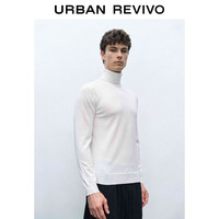 UR2024秋冬男装慵懒风基础纯色高领长袖针织衫UMB930005 象牙白 XL