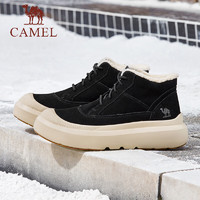 骆驼（CAMEL）【踏雪】防寒雪地靴2024冬季厚底轻便舒适加绒保暖抓地棉鞋男 G14W607683 黑色 39