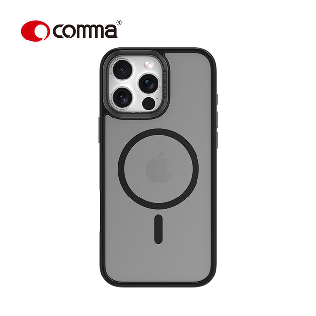 comma 珂玛 逸彩系列金属防摔磁吸保护壳iPhone16手机壳适用于苹果16ProMax 黑色 iPhone16