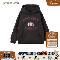 PawinPaw卡通小熊童装2024年早秋男女童宽松连帽卫衣舒适好穿 D/Grey深灰色/17 150cm