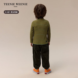 Teenie Weenie Kids小熊童装24秋冬男女宝时尚百搭灯芯绒长裤 深军绿色 100cm