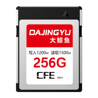 DAJINGYU 大鲸鱼cfexpress存储卡 CFE-B影像卡CFE Type B 高速相机内存卡 xqd升级卡 适用尼康佳能松下富士 CFE-B白银卡-256GB 存储卡+读卡器