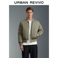 UR2024秋冬季男装美式高街飞行员夹克宽松棉服UMF130040 灰绿 S