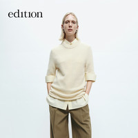 edition【云朵羊毛】2024冬季羊驼毛花纱套头软糯温柔系毛衣 鹅黄色  XS/155
