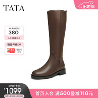 他她（TATA）2024冬时尚休闲时装长靴女7TG87DG4 啡色 39