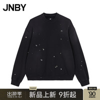 江南布衣 JNBY24冬卫衣宽松套头圆领5O0414870 011/炭黑 M