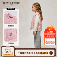 Teenie Weenie Kids小熊童装24秋冬新男女童轻暖羽绒马甲无袖外套 粉色 130cm