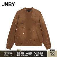 江南布衣 JNBY24冬卫衣宽松套头圆领5O0414870 216/腊粉驼色 M