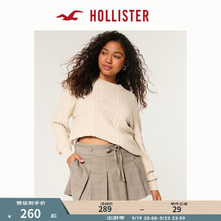 HOLLISTER24秋季新款辣妹格纹百褶裙裤短款半身裙 女 KI343-4160 格子