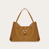 Salvatore Ferragamo 菲拉格慕 女士牛皮革单肩包 777337 驼色 中号