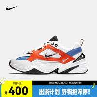 NIKE 耐克 M2K Tekno 女子休闲运动鞋 AO3108-101 白橙色 36.5