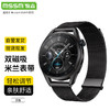 MSSM 适用华为手表表带watch4pro表带gt4/3/watch4/3pro米兰尼斯金属磁吸表带-黑色