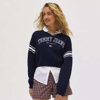 TOMMY JEANS 女士V领毛衣